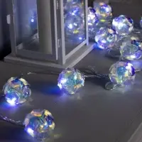 Гирлянда &laquo;Нить&raquo; 4.5 м с насадками &laquo;Цветочные шары&raquo;, IP20, прозрачная нить, 15 LED, свечение белое, 220 В