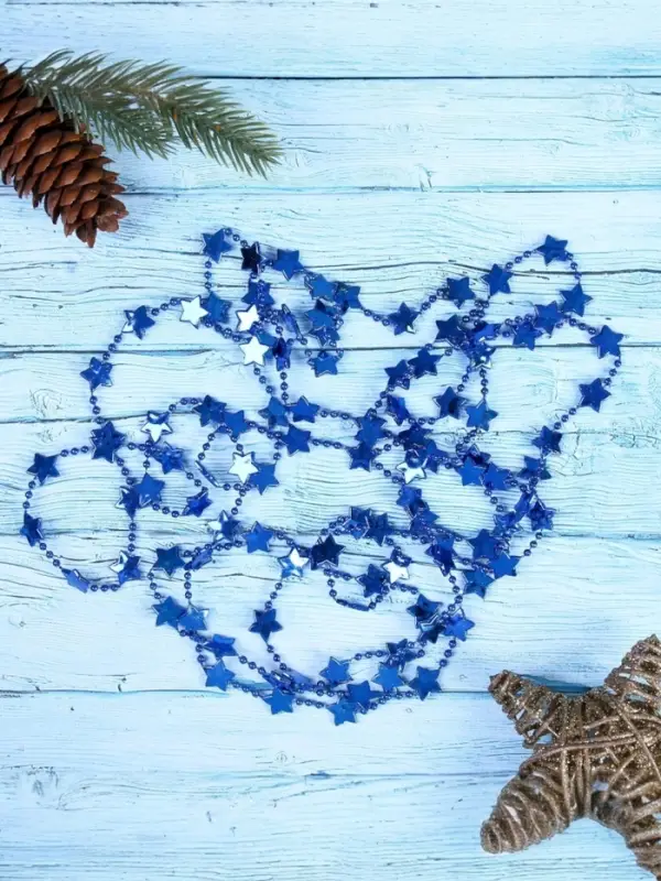 Бусы на ёлку &laquo;Звёзды&raquo;, длина 2.7 м, МИКС