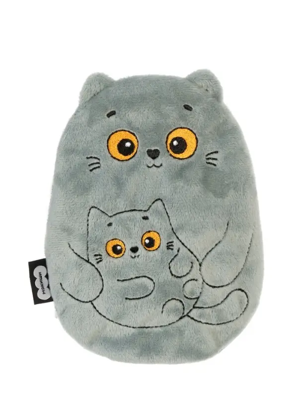 Мягкая игрушка - грелка &laquo;Кошка с котёнком&raquo;, с вишнёвыми косточками, 17 см