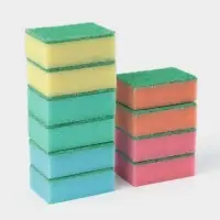 Набор губок для посуды с чистящим слоем Доляна &laquo;Макси&raquo;, 9&times;6&times;3.5 см, 10 шт.