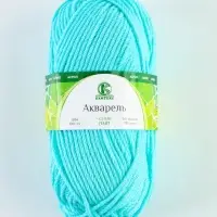 Пряжа &laquo;Акварель&raquo; 50% леакрил, акрил 50% 110 м/100 г (023 светлая бирюза)