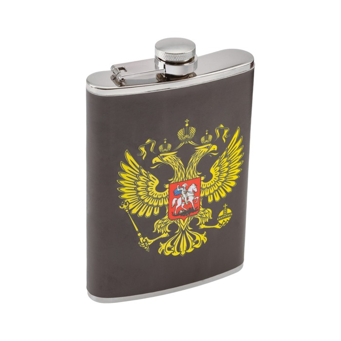 Подарочный набор 6 в 1 Подарочный набор 6 в 1 "Россия": фляжка 270 мл, воронка, 4 стопки, чёрный, 17 х 23 см