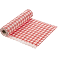Скатерть одноразовая Luscan, 120х200см 6шт/рулон, красная клетка