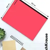 Zip-пакет пластиковый ErichKrause Matt Reef A4, непрозрачный, МИКС