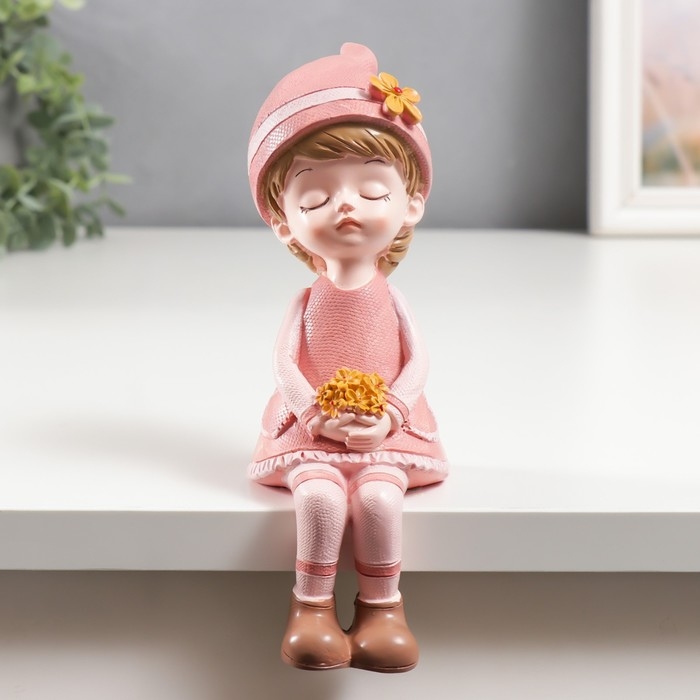 Сувенир полистоун  Сувенир полистоун "Мальчик/Девочка спит сидя" МИКС 8х6х19,5 см