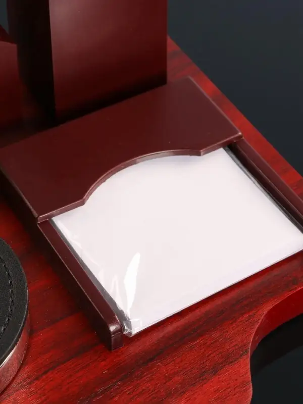 Органайзер настольный 4 в 1 с визитницей, красное дерево