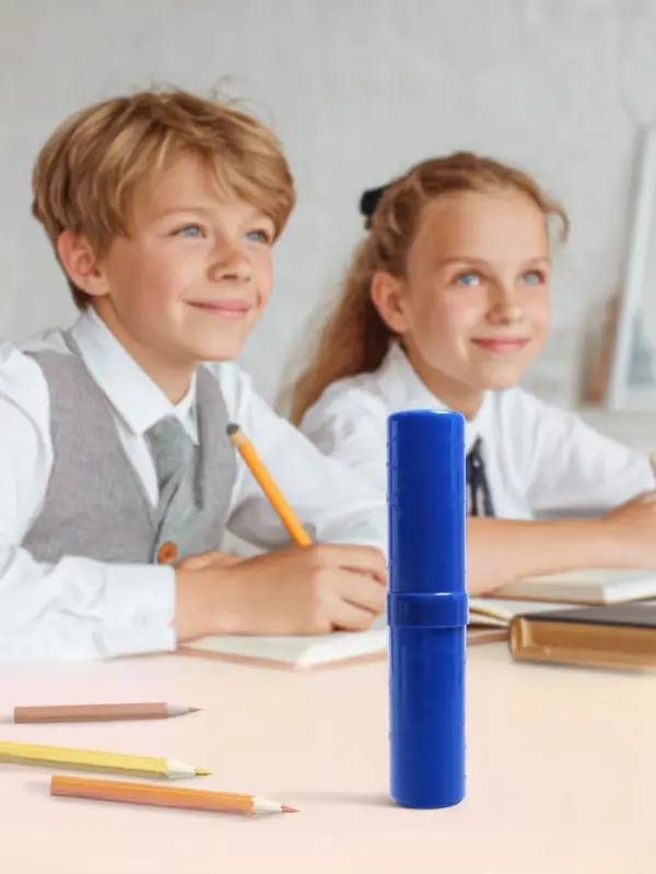 Пенал - тубус Calligrata, 40&times;195 мм, пластиковый, синий