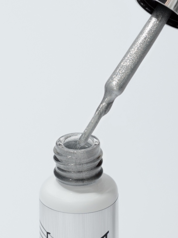 Гель для дизайна LED/UV 8мл серебр накл QF Гель для дизайна LED/UV 8мл серебр накл QF