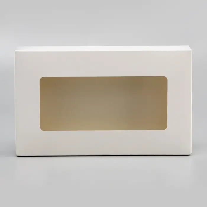 Контейнер на вынос, с окном, белый, 20×12×4 см