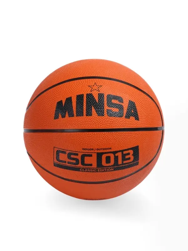 Мяч баскетбольный MINSA CSC 013, клееный, 8 панелей, р. 7, резина, резиновая камера