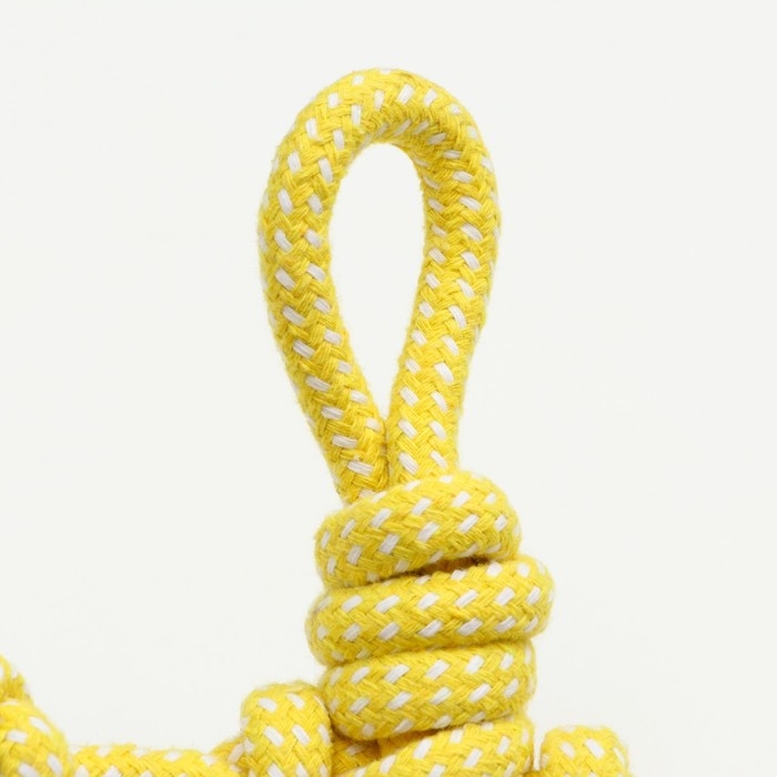 Игрушка канатная Игрушка канатная "Человечек", до 30 см, 65 г, жёлтая/белая