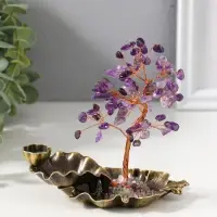 Подставка под благовония "Лягушка в фонтане у дерева" 72 камня 8,5х13х15 см