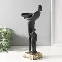 Подсвечник на 1 свечу &laquo;Материнство&raquo;, полистоун, чёрный, 15&times;11&times;34.5 см