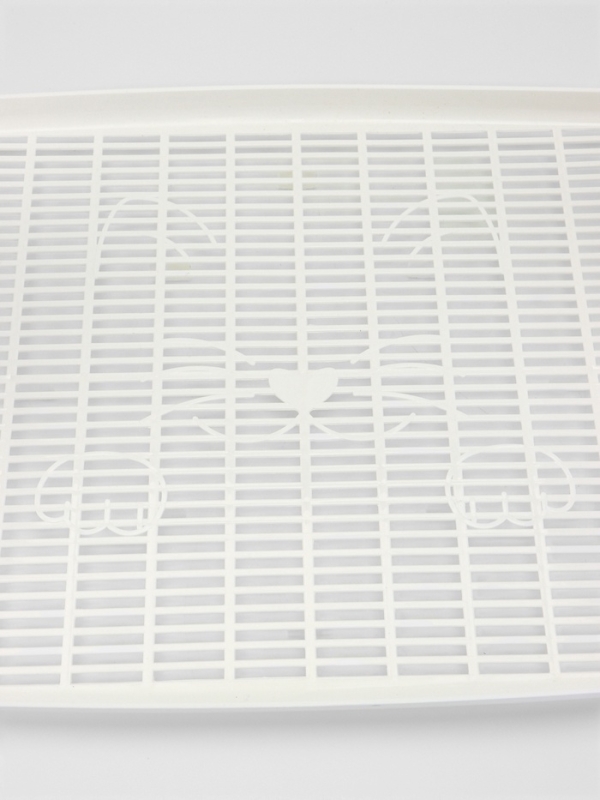 Туалет с сеткой, 44х33х11,5 см, бежевый/белый