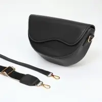 Сумка женская мессенджер на магните, 23&times;8&times;16 см, чёрная