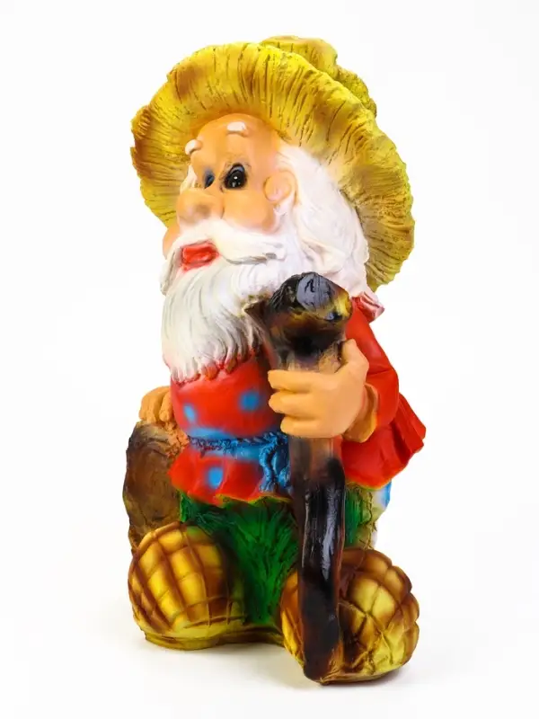 Садовая фигура из полистоуна &laquo;Гном - лесовик&raquo;, 49&times;27&times;35 см