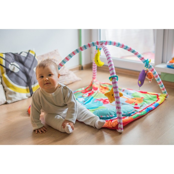 Развивающий коврик с дугами «Слоник и друзья», 5 элем. с музыкой, Крошка Я Развивающий коврик с дугами «Слоник и друзья», 5 элем. с музыкой, Крошка Я