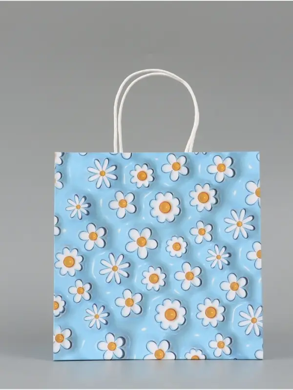 Пакет подарочный &laquo;Ромашки&raquo;, 22 х 22 х 11 см