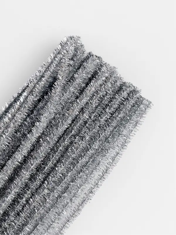 Синельная проволока &laquo;Блеск&raquo;, набор 50 шт., серебряная, 30 см