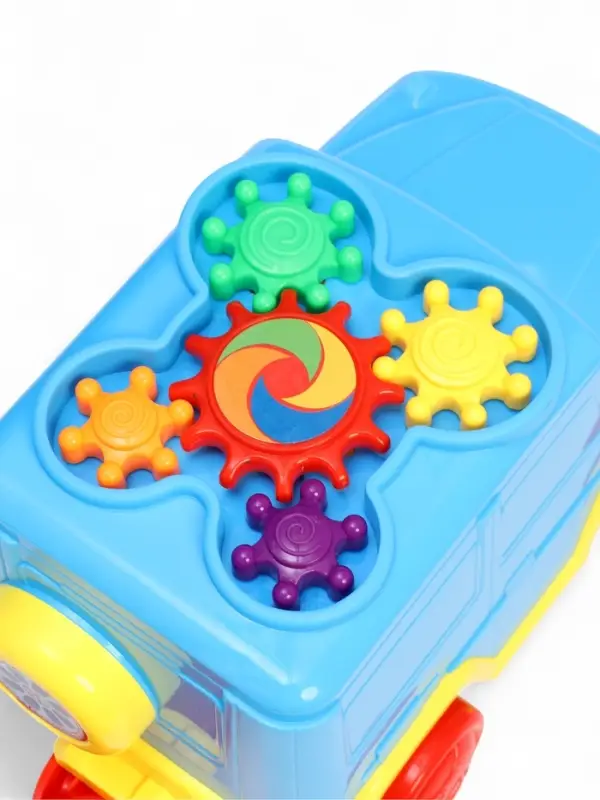 Каталка на палочке  Каталка на палочке "Машинка" с шестеренками