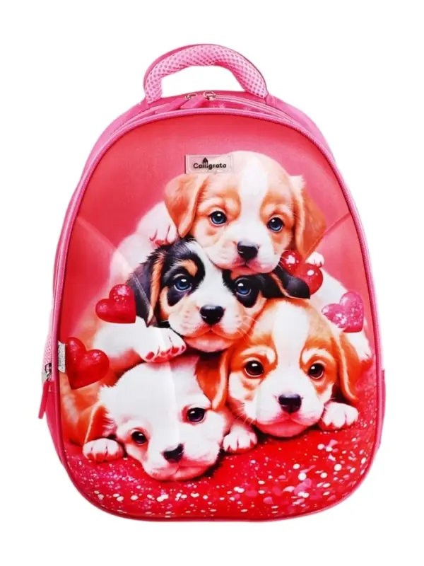 Рюкзак каркасный школьный Calligrata &laquo;Щенки&raquo;, 39&times;30&times;14 см
