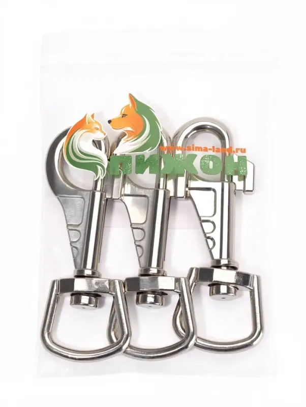 Карабин усиленный, 8.4 см, ширина проушины 2.3 см, металл