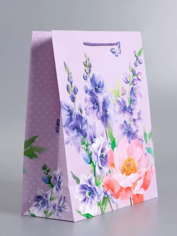 Пакет подарочный ламинированный "Самой лучшей" 26 х 12 х 32 см