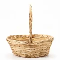 Корзина плетёная для хранения Rika, лоза, с ручкой, натуральная, набор 3 шт.