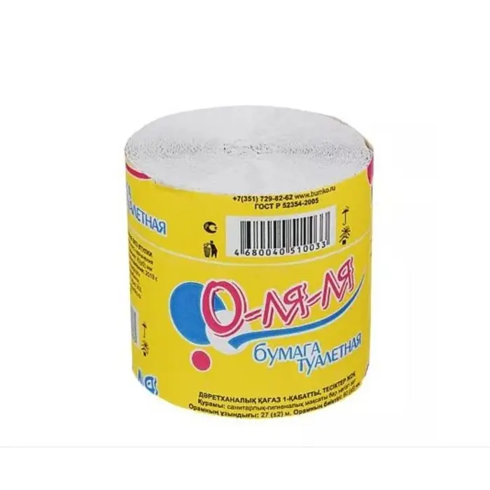 Туалетная бумага Туалетная бумага "О-ля-ля", 1 слой, без втулки