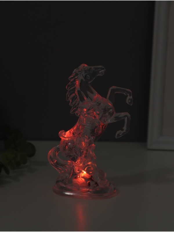 Ночник свеча Ночник свеча "Конь" LED RGB 3xAG13 5х8х15см