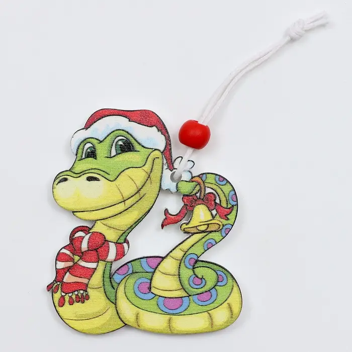 Елочные игрушки &laquo;Змея&raquo;, в деревянной подарочной упаковке, 12 шт.