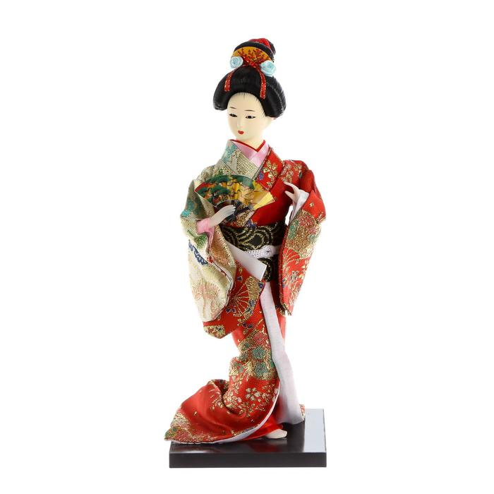 Кукла коллекционная  Кукла коллекционная "Гейша с веером" МИКС 27х9,5х9,5 см