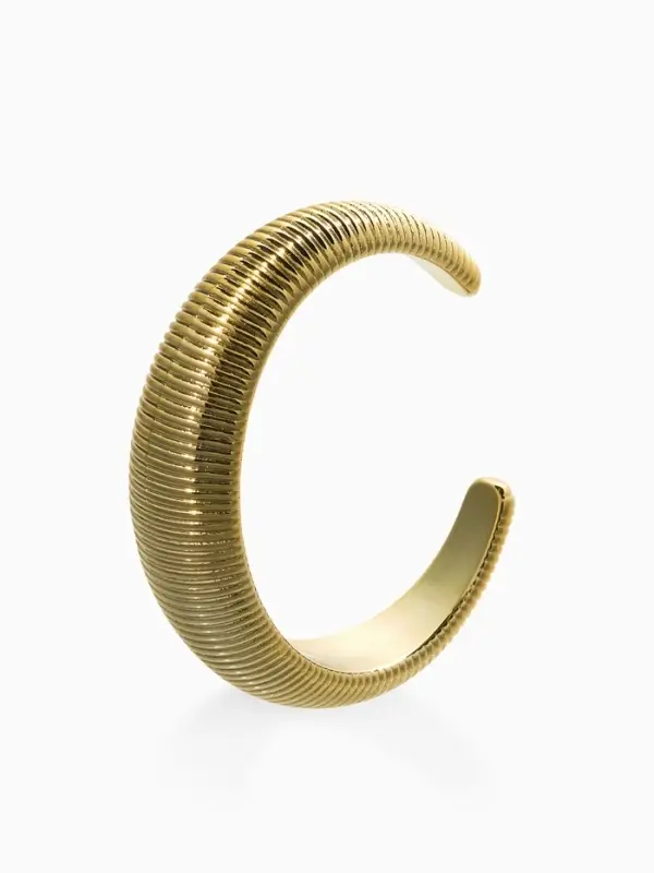 Браслет манжета &laquo;Пружина&raquo;, d=7.5 см, цвет золото