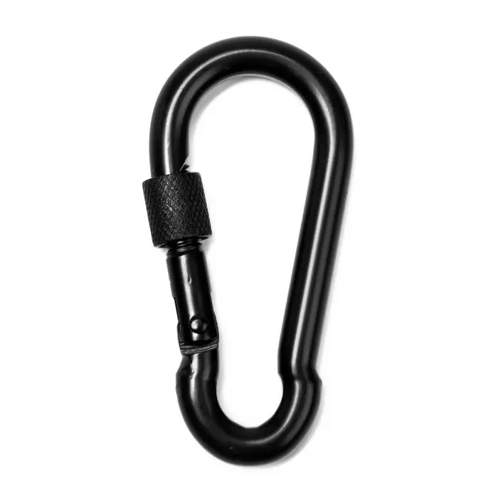 Карабин монтажный с фиксатором ТУНДРА krep, DIN5299D, 8×80 мм, черный, 1 шт. Карабин монтажный с фиксатором ТУНДРА krep, DIN5299D, 8×80 мм, черный, 1 шт.