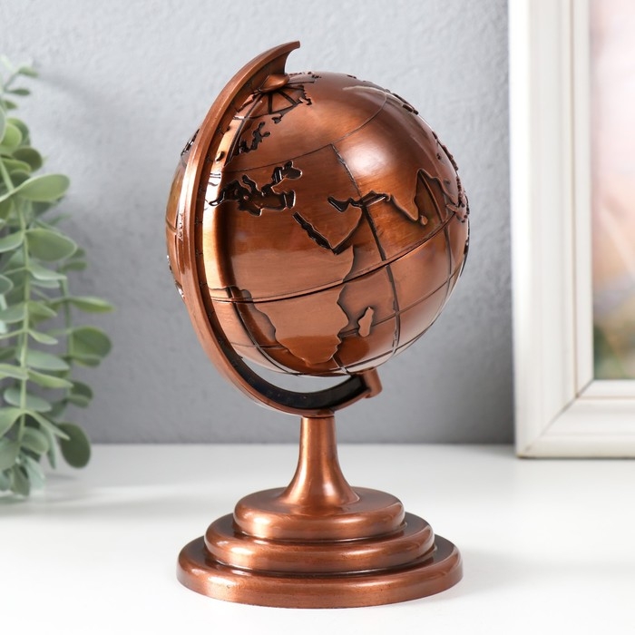 Сувенир металл  Сувенир металл "Глобус" бронза 10,5х11х18,5 см