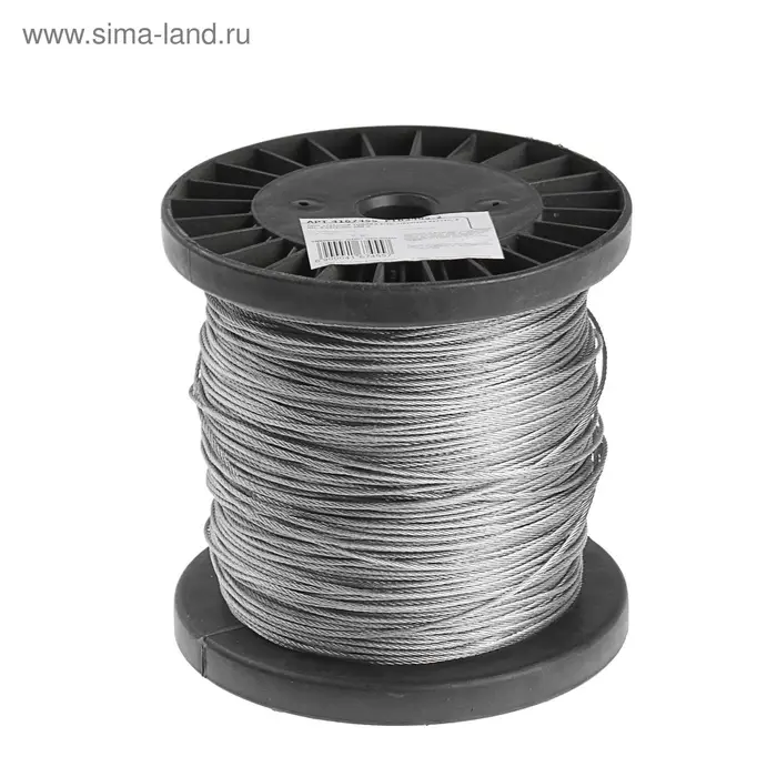 Трос стальной ТУНДРА krep, структура 6&times;7+FC, 2 мм, в катушке 200 м