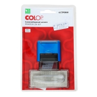 Штамп автоматический самонаборный COLOP Printer С20-SET Compact, 4 строки, 1 касса, синий