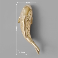 Декор настенный, "Рыбка" 16 x 5 см, золото, левый