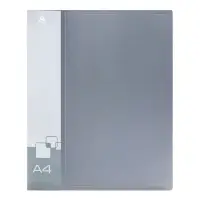 Папка на 2 кольцах А4, Calligrata, 27 мм, 700 мкм, внутренний и торцевой карман, серая