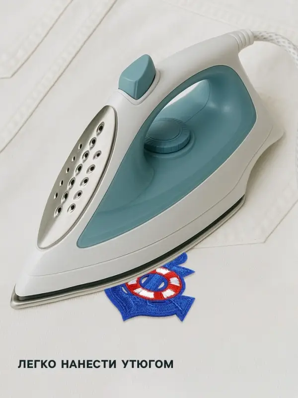 Термоаппликация «Якорь», 6×5 см, синяя Термоаппликация «Якорь», 6×5 см, синяя