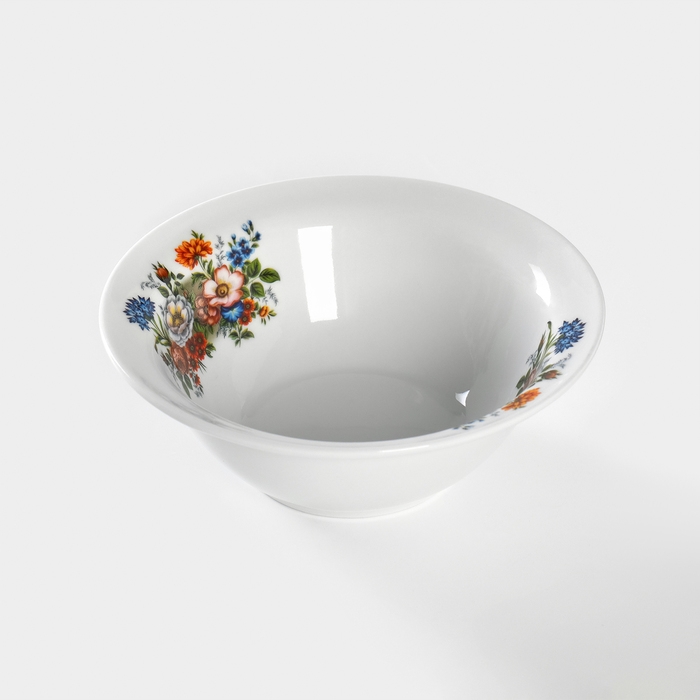 Тарелка фарфоровая «Букет цветов», 550 мл, d=17 см Тарелка фарфоровая «Букет цветов», 550 мл, d=17 см