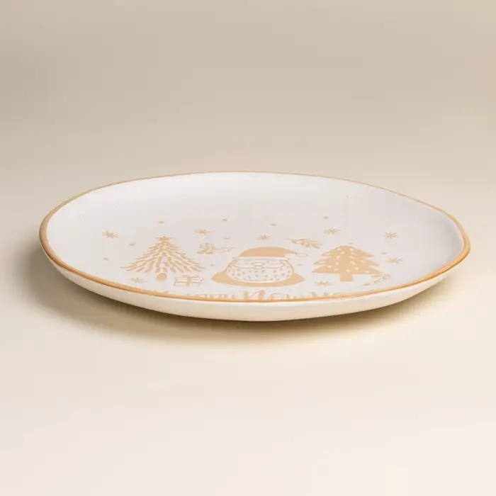Тарелка SL Home &laquo;С Новым Годом&raquo;, d=27 см, керамика, белая