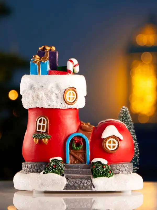 Фигура светодиодная  Фигура светодиодная "Волшебный сапожок" 13х11 см, 4 LED, LR41x3 (в компл), Т/БЕЛЫЙ