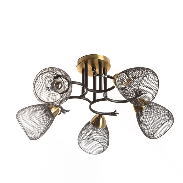 Люстра Люстра "Дассе" 5хЕ27 40Вт черно-бронзовый 53х53х24 см