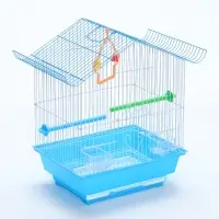 Клетка для птиц Bd-1/1d, 30&times;23&times;39 с, укомплектованная, фасовка 12 шт., голубая