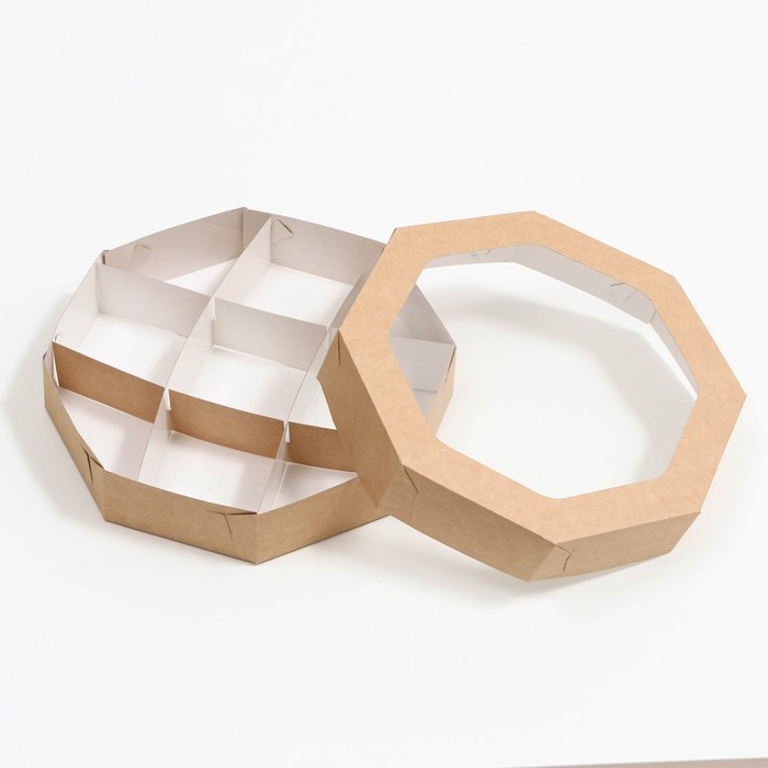 Менажница картонная с разделителями, набор 20 шт, 25 х 5 см