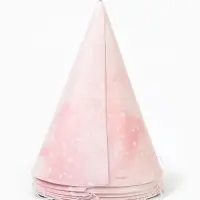 Набор колпаков праздничных «Желаю счастья, ёжик», цвет розовый, 6 шт Набор колпаков праздничных «Желаю счастья, ёжик», цвет розовый, 6 шт