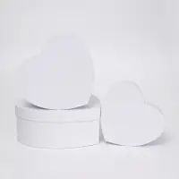 Набор подарочных коробок сердце 3 в 1, 22&times;20&times;9/19&times;17&times;7.5/16&times;13.5&times;6 см