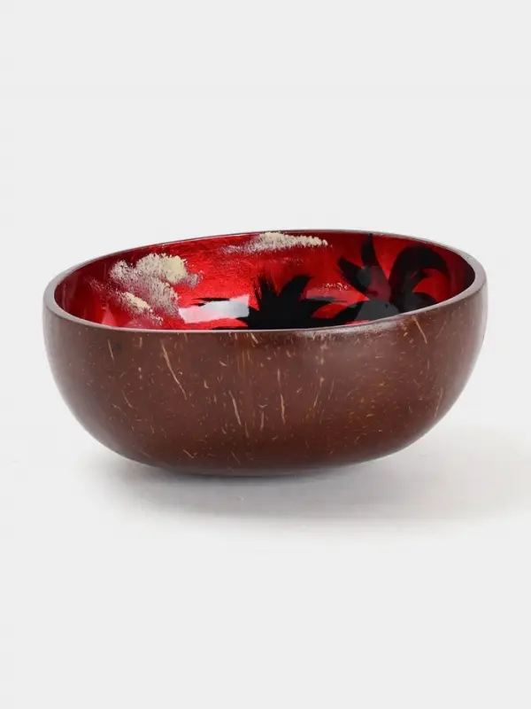 Чаша &laquo;Малиновый закат&raquo;, 14&times;14&times;6 см, кокос