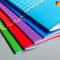 Тетрадь в клетку 12 листов, 5 видов МИКС, обложка мелованный картон, &laquo;Маша и медведь&raquo;